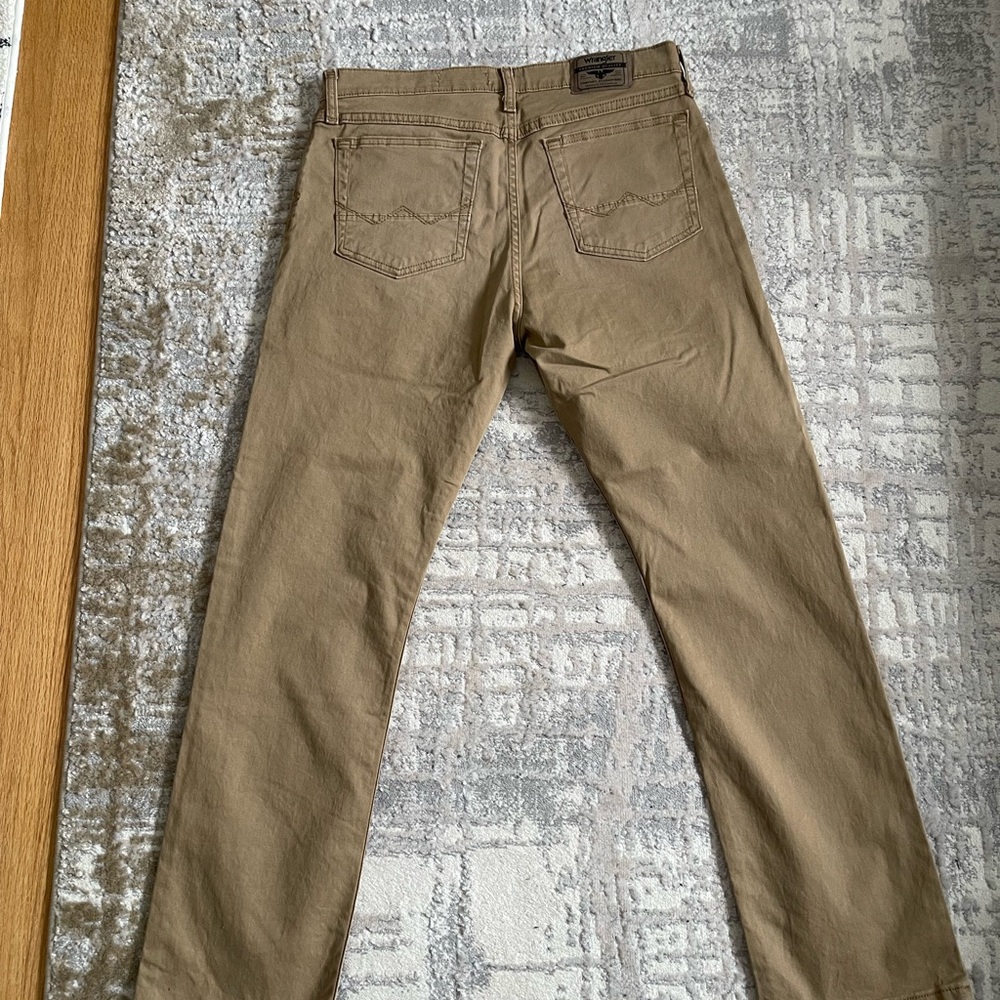 Wrangler Men's Slim Straight Stretch Brown Jeans Pants 33 x 30 NEW NWT - Picture 7 of 8